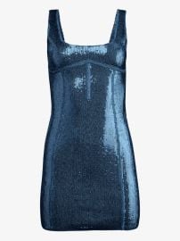 Fleur Du Mal Sequin Mini Dress | Blue | FARFETCH at Farfetch